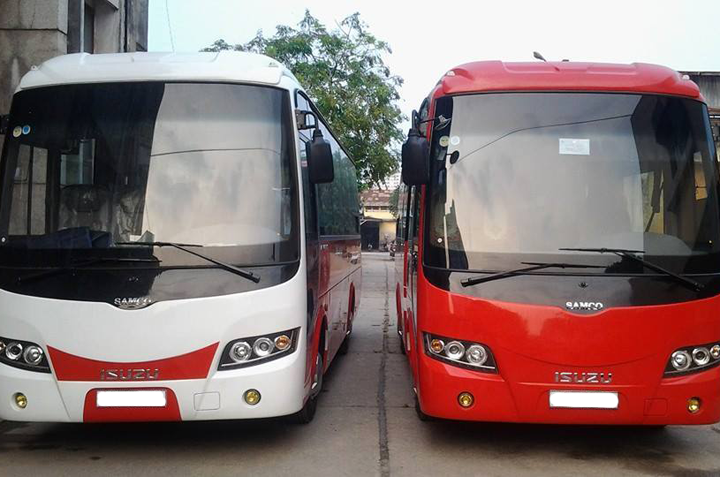 Cho thuê xe Isuzu Samco 35 chỗ đi Long Hồ